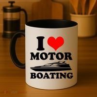 I Love Motor Boating Funny Boater Coffee Mug thumb 4