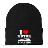 I Love Motor Boating Funny Boater Beanie thumb 0