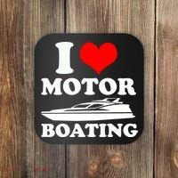I Love Motor Boating Funny Boater Coaster thumb 0
