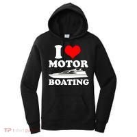 I Love Motor Boating Funny Boater Women's Hoodie thumb 0