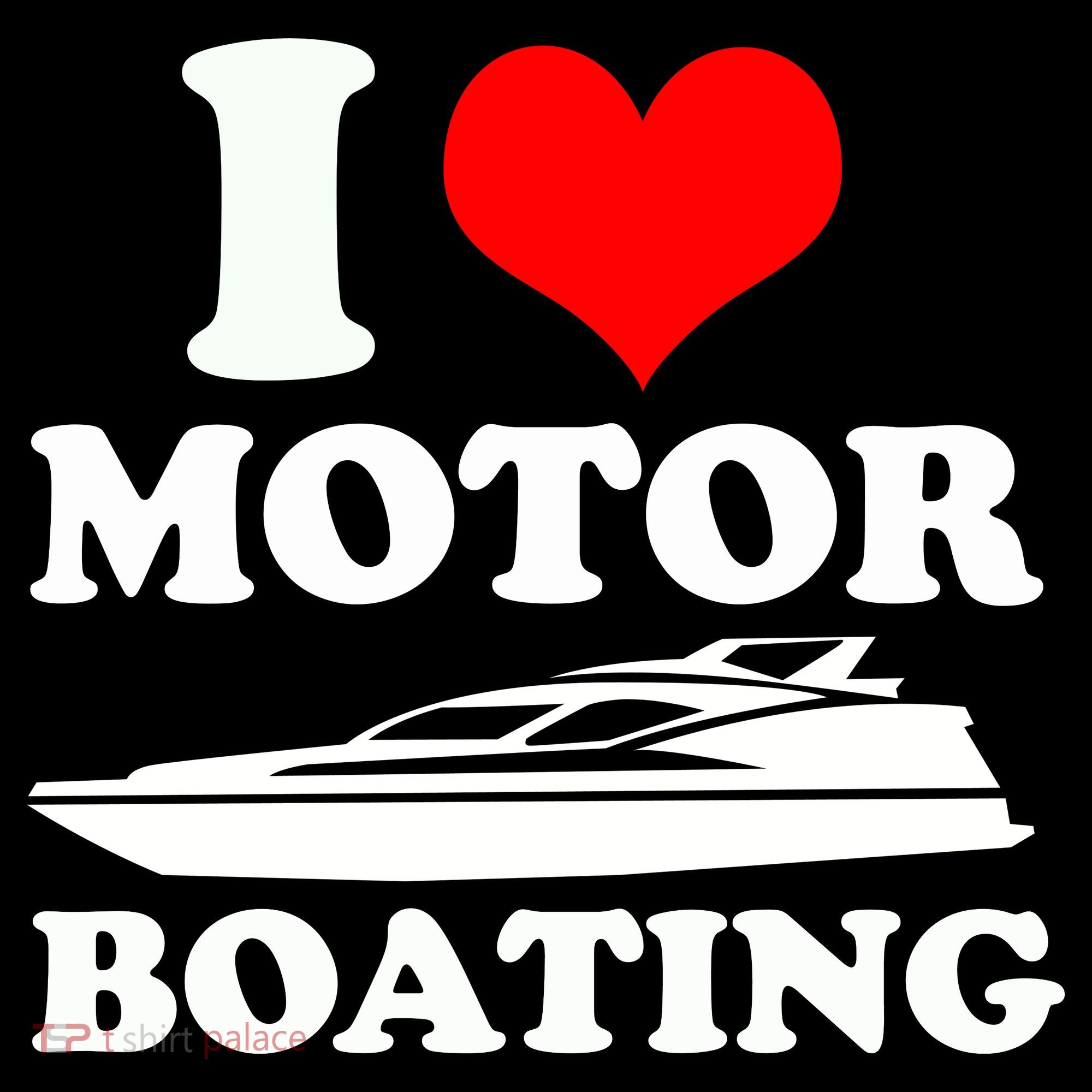 I Love Motor Boating Funny Boater Women's Hoodie