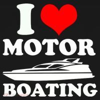 I Love Motor Boating Funny Boater Mousepad thumb 1