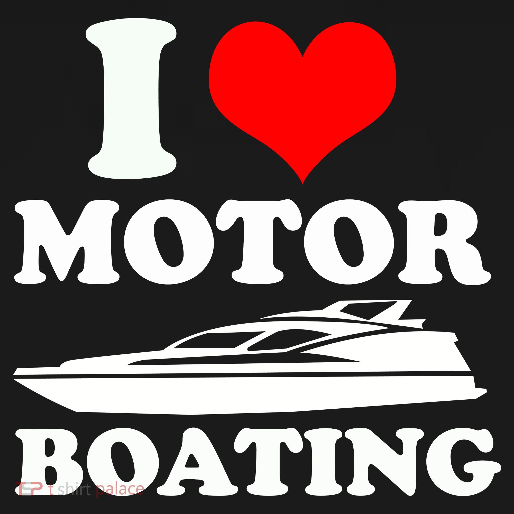 I Love Motor Boating Funny Boater Mousepad