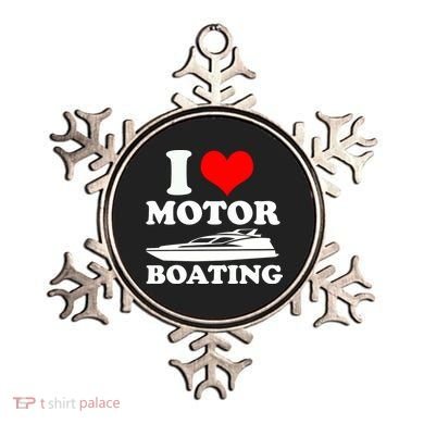 I Love Motor Boating Funny Boater Ornament