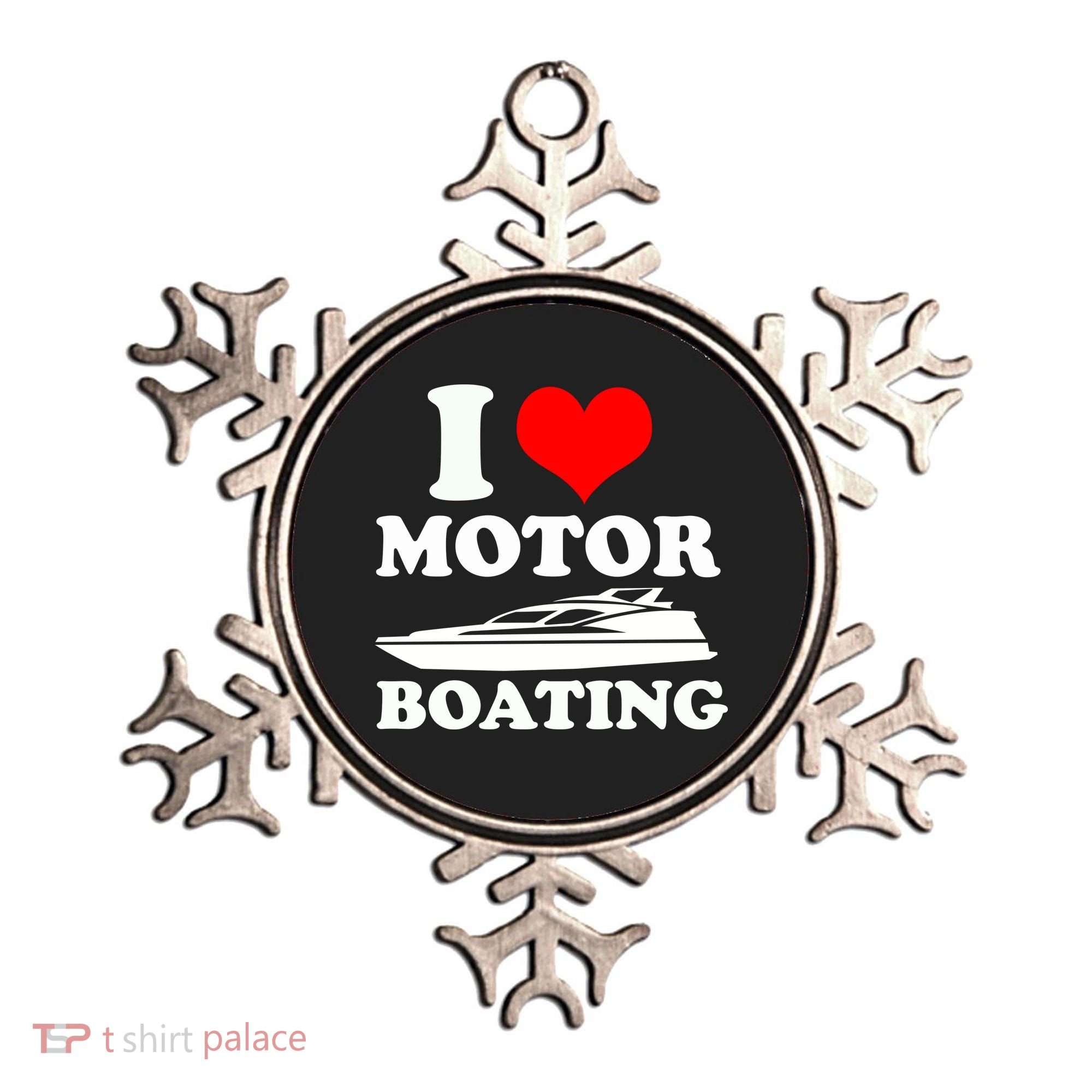 I Love Motor Boating Funny Boater Ornament