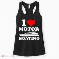 I Love Motor Boating Funny Boater Women's Tank Top thumb 0