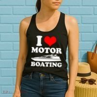 I Love Motor Boating Funny Boater Women's Tank Top thumb 2