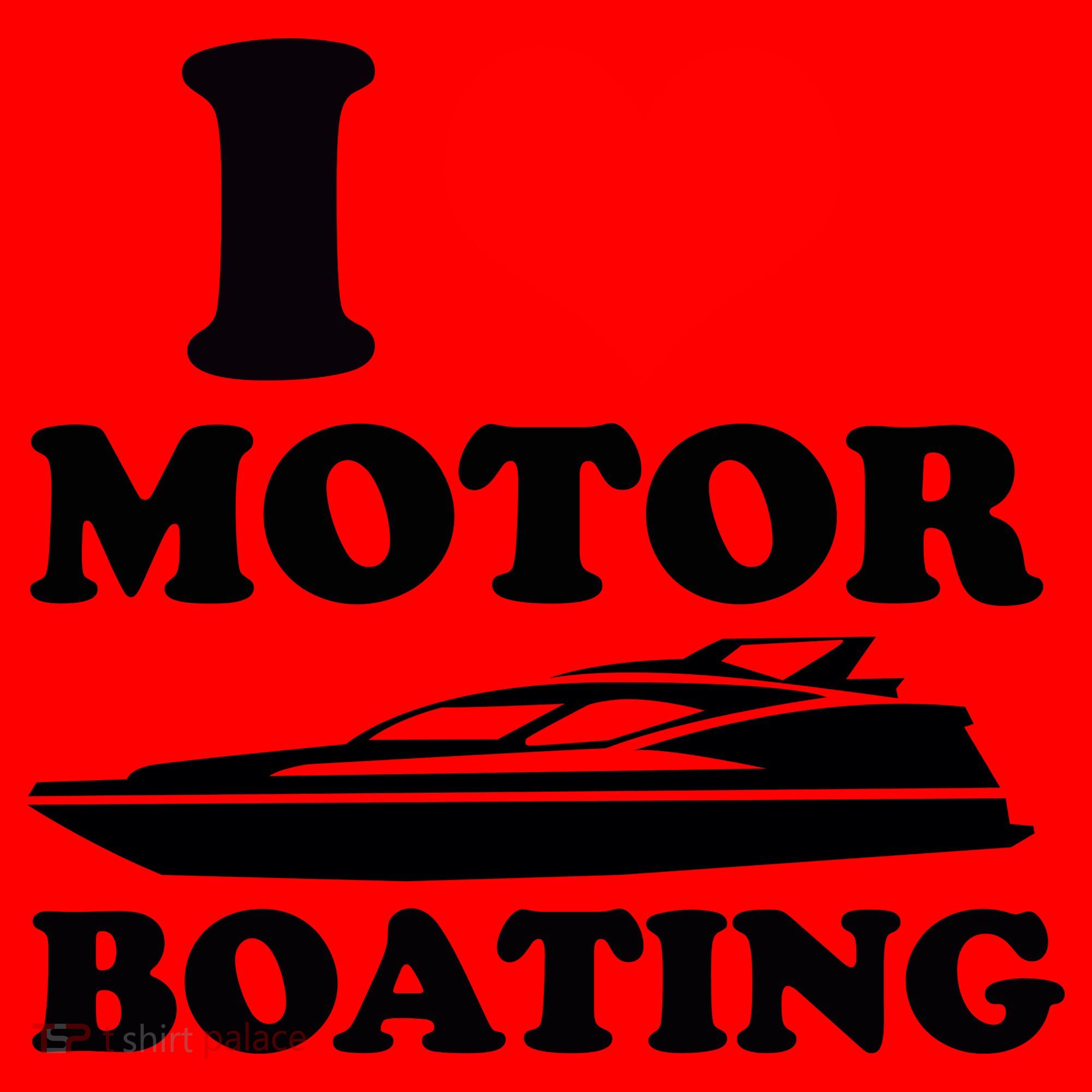 I Love Motor Boating Funny Boater Santa Hat