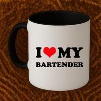 I Love My Bartender, I Heart My Bartender Coffee Mug thumb 2