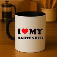 I Love My Bartender, I Heart My Bartender Coffee Mug thumb 4