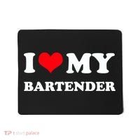 I Love My Bartender, I Heart My Bartender Mousepad thumb 0