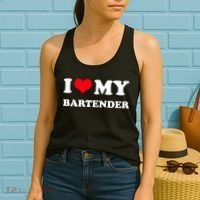 I Love My Bartender, I Heart My Bartender Women's Tank Top thumb 2
