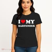 I Love My Bartender, I Heart My Bartender Women's T-Shirt thumb 4