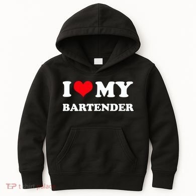 I Love My Bartender, I Heart My Bartender Kids Hoodie