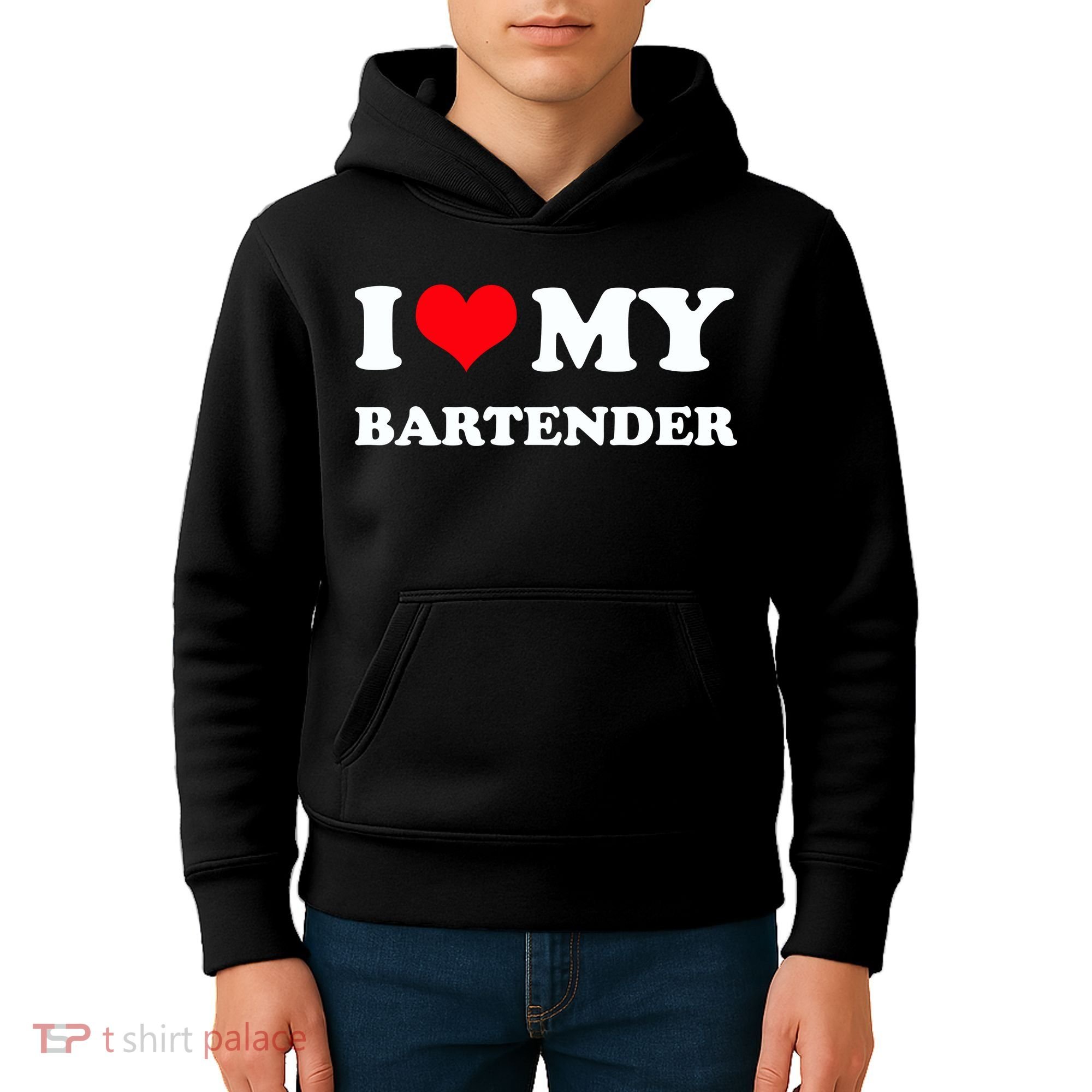 I Love My Bartender, I Heart My Bartender Kids Hoodie