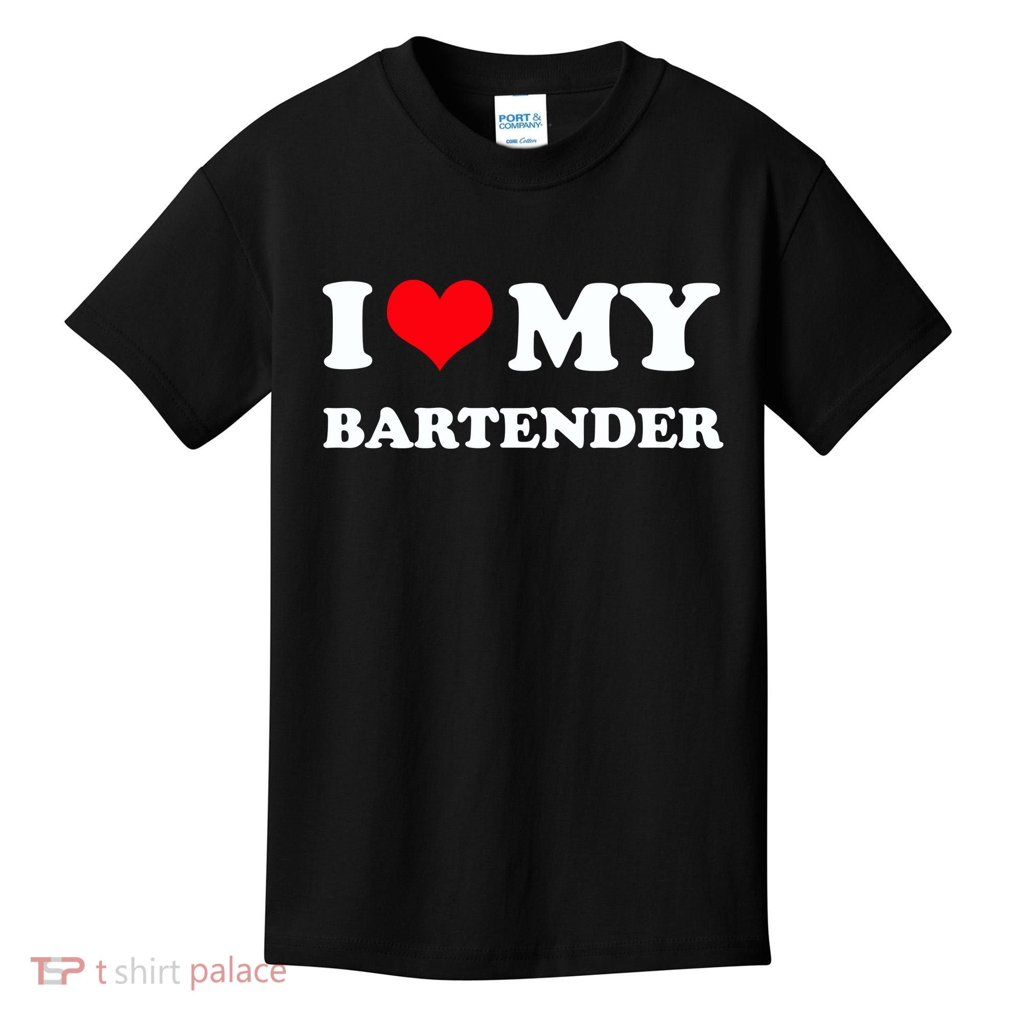 I Love My Bartender, I Heart My Bartender Kids T-Shirt