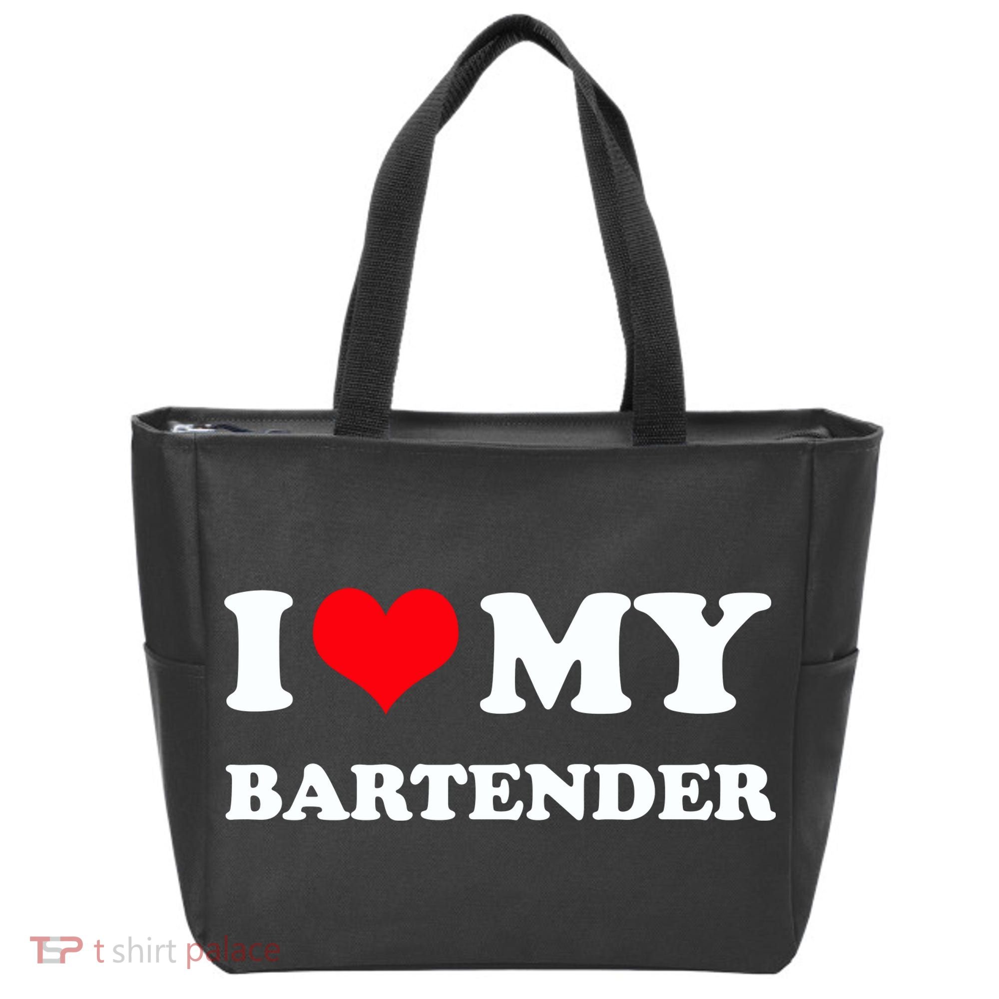 I Love My Bartender, I Heart My Bartender Tote Bag
