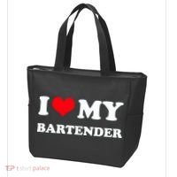 I Love My Bartender, I Heart My Bartender Tote Bag thumb 3