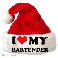 I Love My Bartender, I Heart My Bartender Santa Hat thumb 0