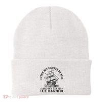 I Like My Coffee Black And My Tea In The Harbor Usa History Beanie thumb 0