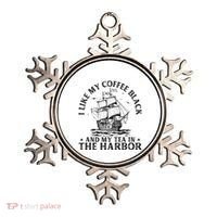 I Like My Coffee Black And My Tea In The Harbor Usa History Ornament thumb 0