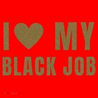 I Love My Black Job Santa Hat thumb 1