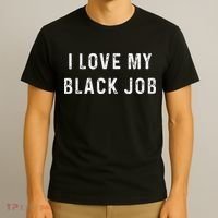 I Love My Black Job Heart Distressed T-Shirt thumb 3