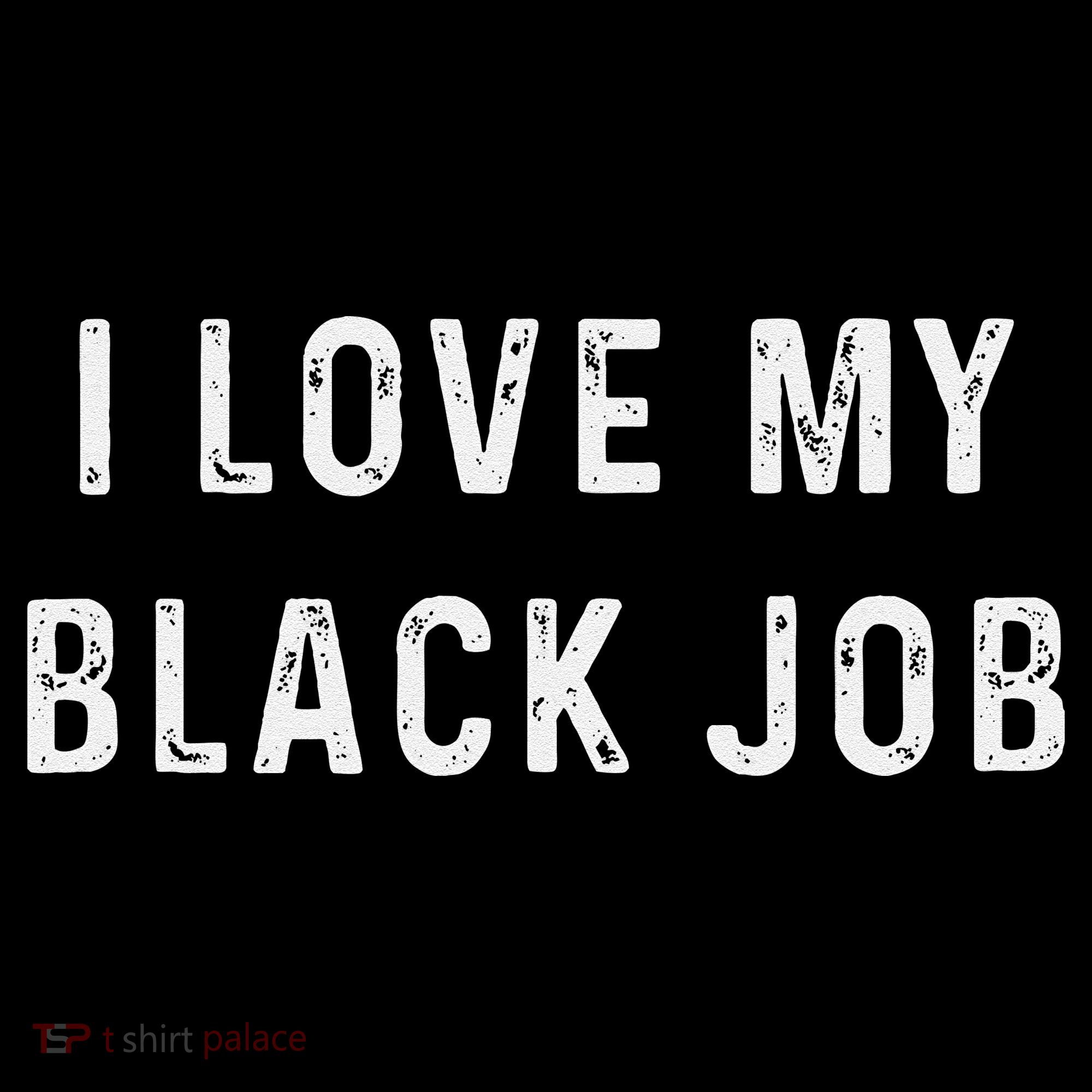 I Love My Black Job Heart Distressed Coffee Mug
