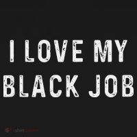 I Love My Black Job Heart Distressed Mousepad thumb 1