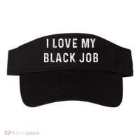 I Love My Black Job Heart Distressed Visor thumb 0