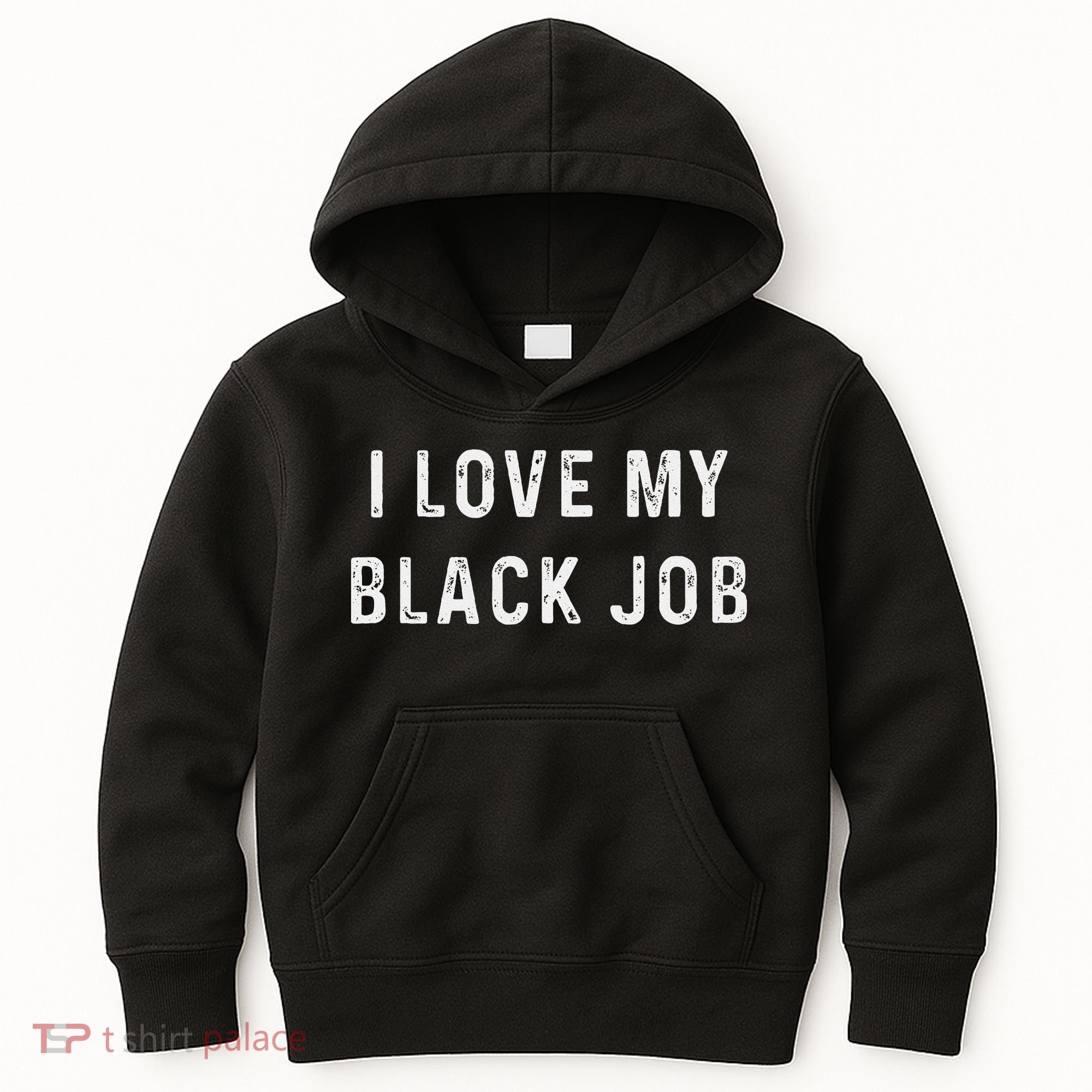 I Love My Black Job Heart Distressed Kids Hoodie
