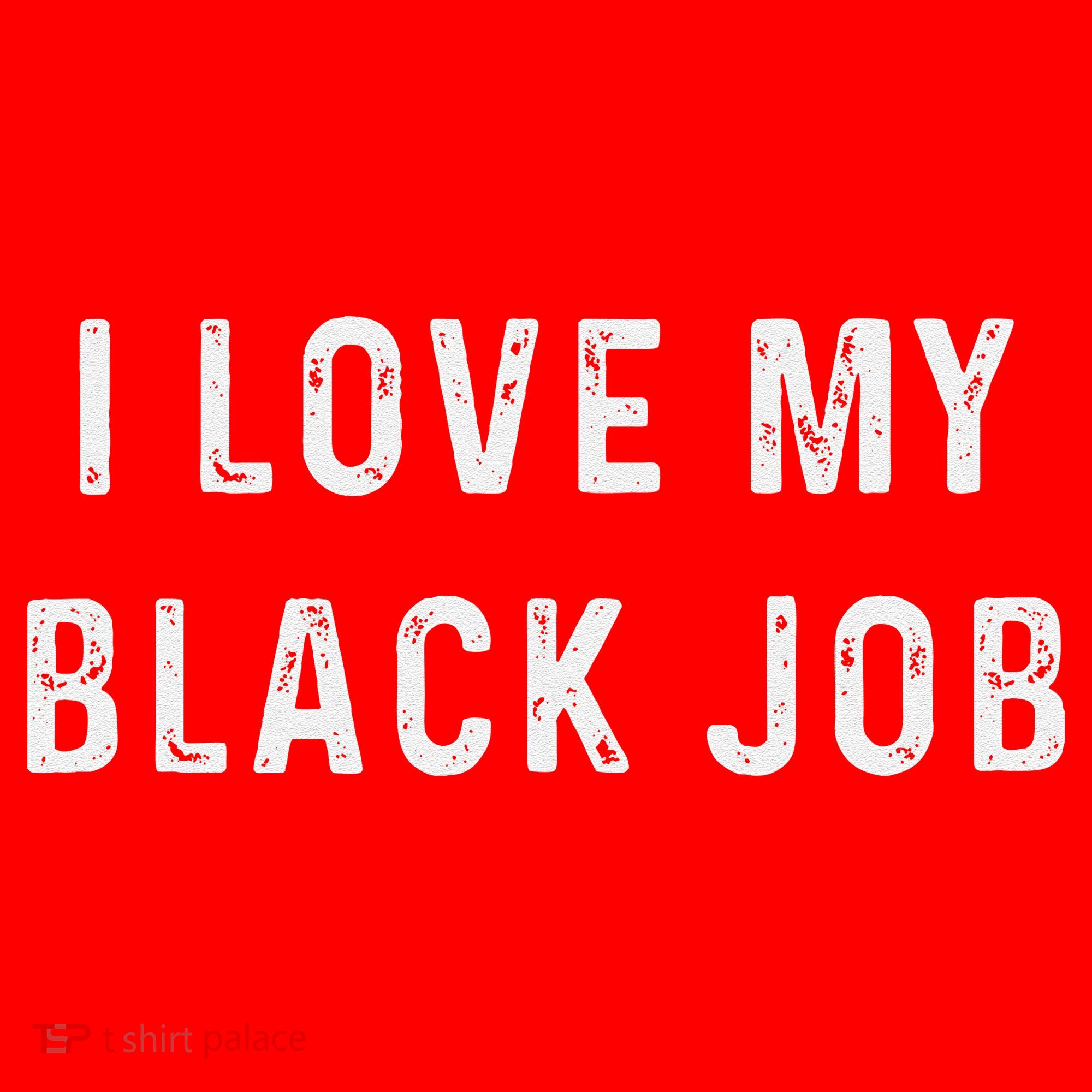 I Love My Black Job Heart Distressed Santa Hat