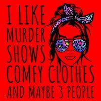 I Like Murder Shows And Maybe 3 People Santa Hat thumb 1
