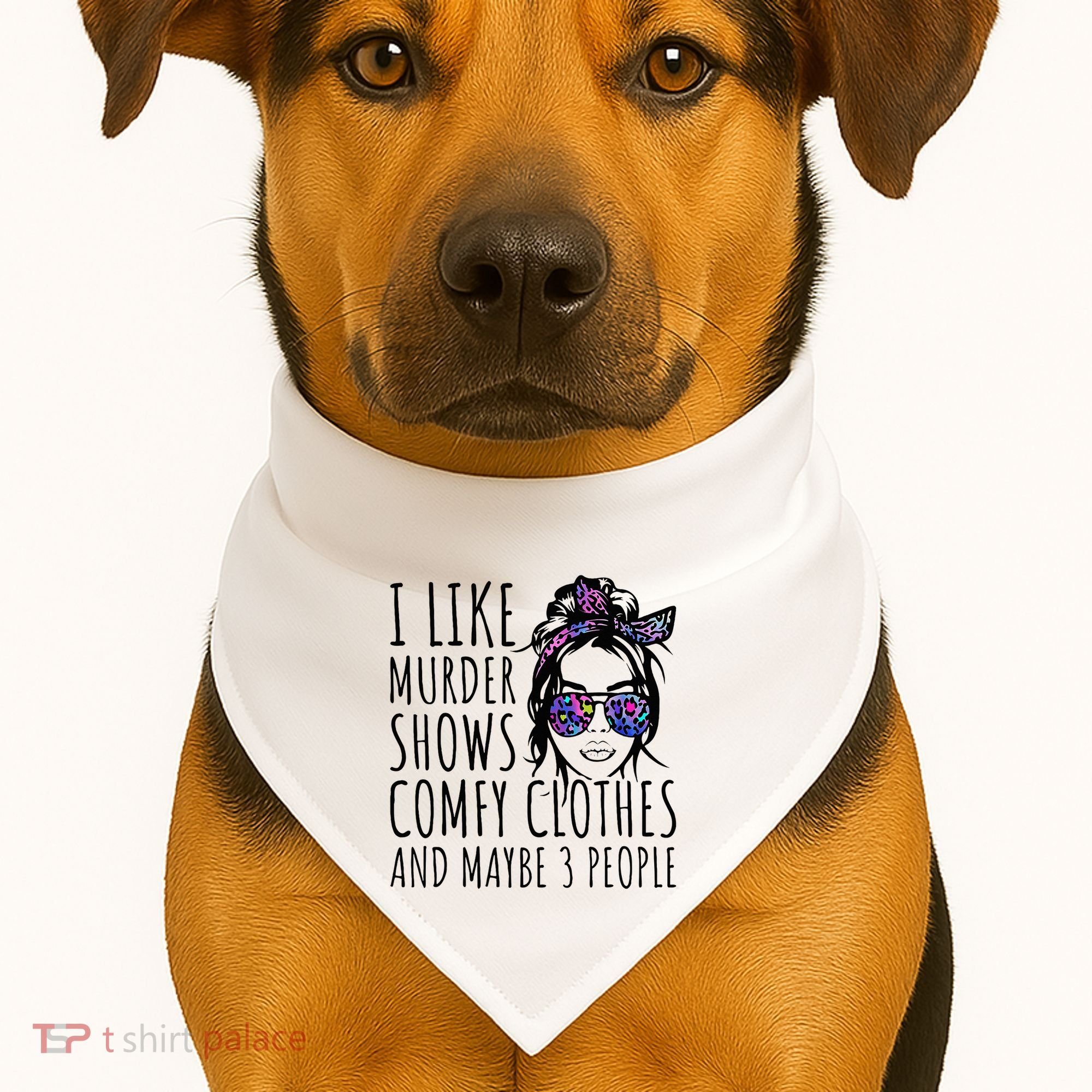 I Like Murder Shows And Maybe 3 People USA-Made Doggie Bandana