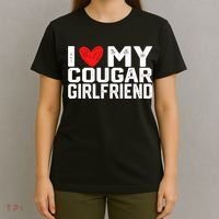 I Love My Cougar Girlfriend I Heart My Cougar Girlfriend T-Shirt thumb 4