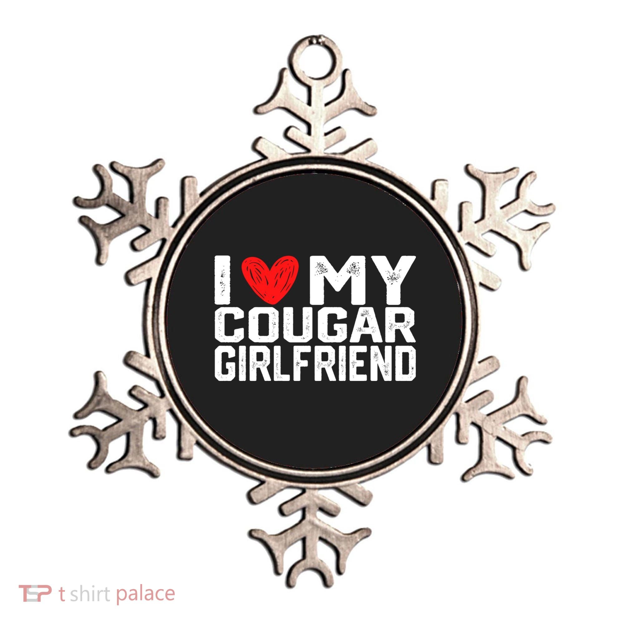 I Love My Cougar Girlfriend I Heart My Cougar Girlfriend Ornament