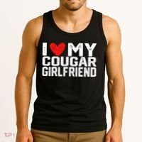 I Love My Cougar Girlfriend I Heart My Cougar Girlfriend Tank Top thumb 3