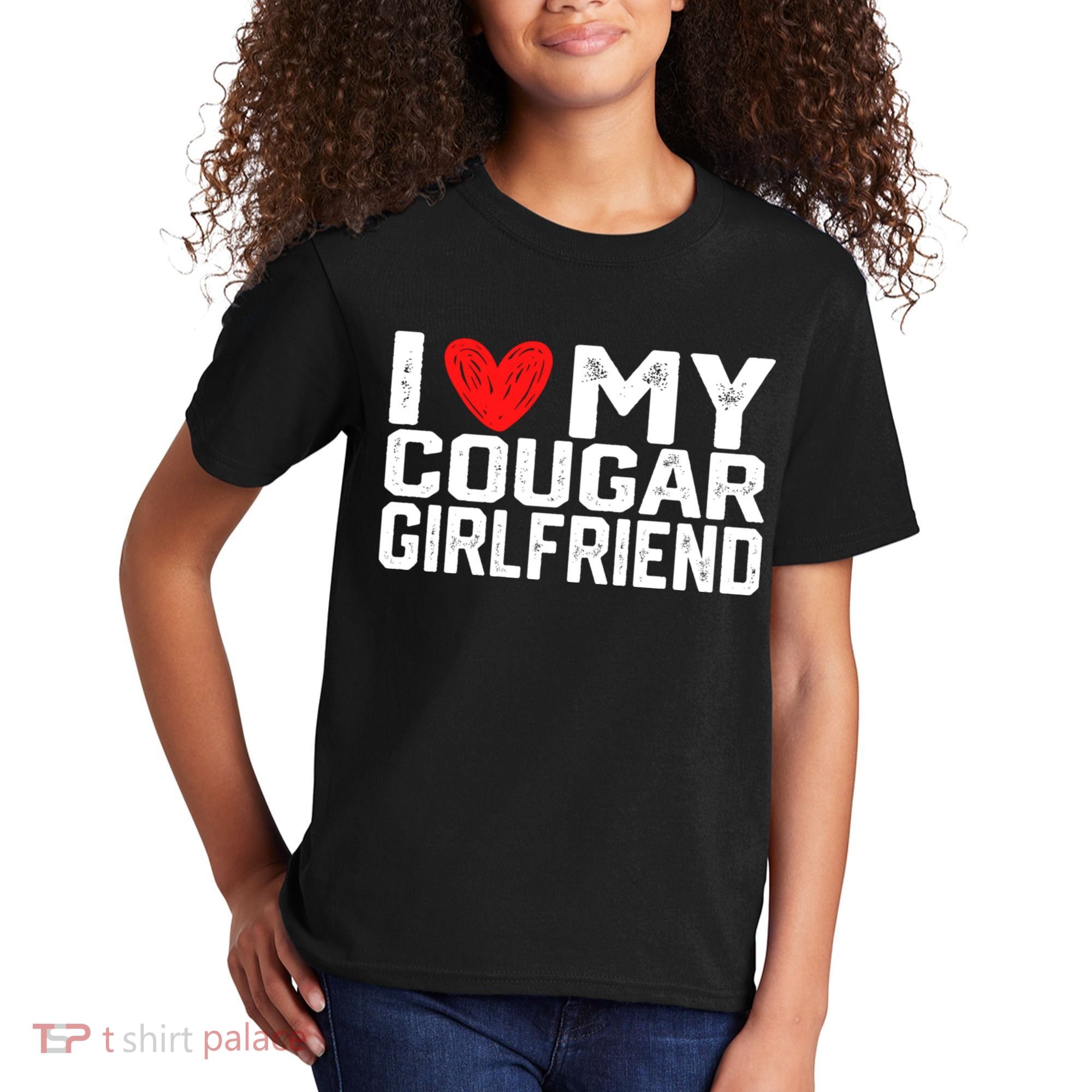 I Love My Cougar Girlfriend I Heart My Cougar Girlfriend Kids T-Shirt
