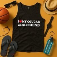 I Love My Cougar Girlfriend I Heart My Cougar Girlfriend GF Tank Top thumb 4