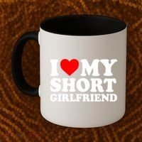 I Love My Short GF | I Love My Short Girlfriend GF Coffee Mug thumb 2