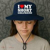 I Love My Short GF | I Love My Short Girlfriend GF Bucket Hat thumb 3