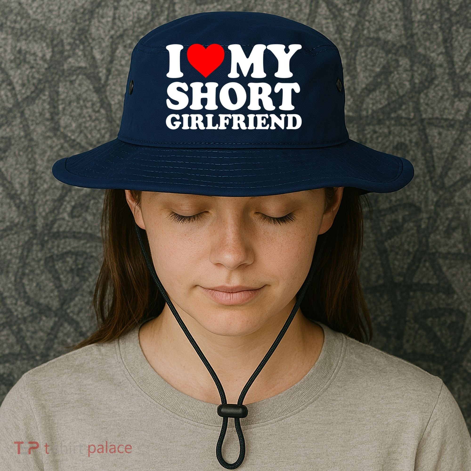 I Love My Short GF | I Love My Short Girlfriend GF Bucket Hat