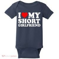 I Love My Short GF | I Love My Short Girlfriend GF Baby Bodysuit thumb 0