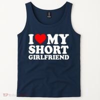 I Love My Short GF | I Love My Short Girlfriend GF Tank Top thumb 2