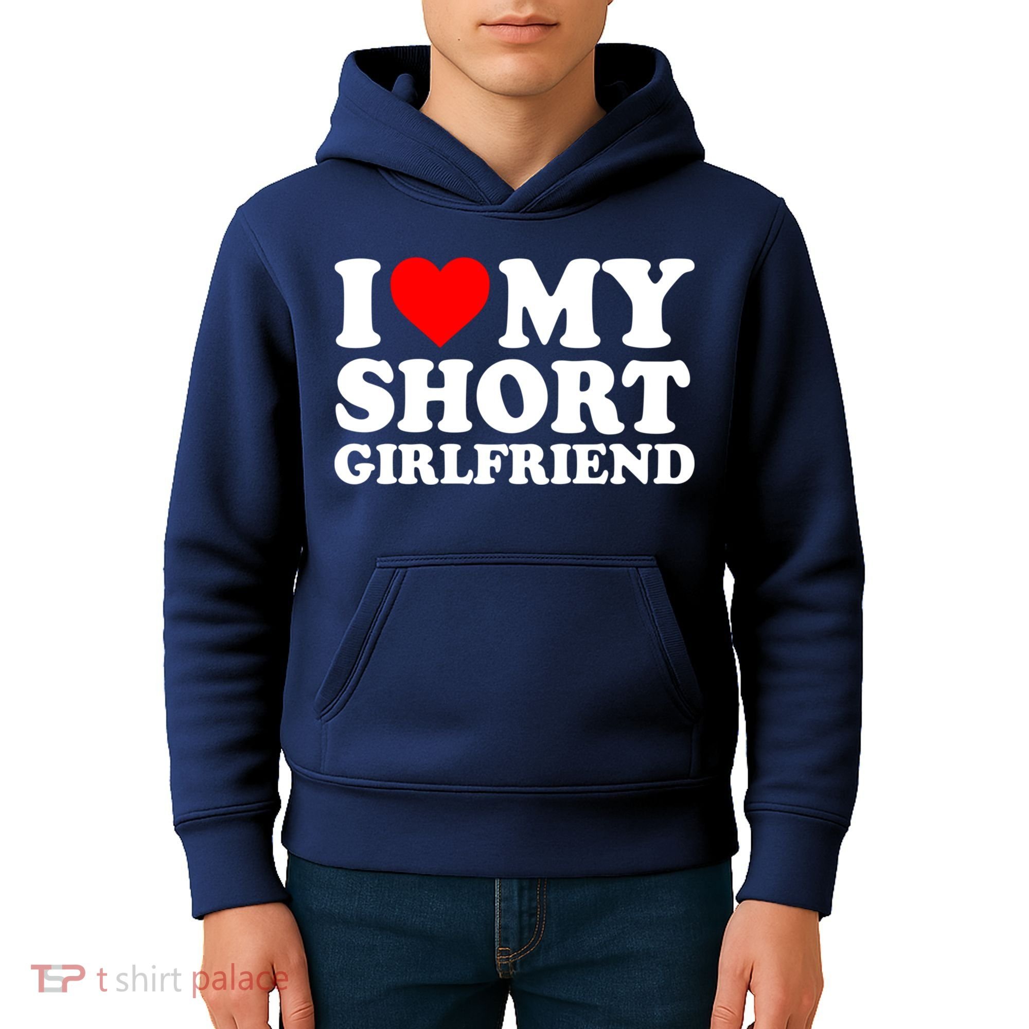 I Love My Short GF | I Love My Short Girlfriend GF Kids Hoodie