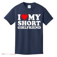 I Love My Short GF | I Love My Short Girlfriend GF Kids T-Shirt thumb 0