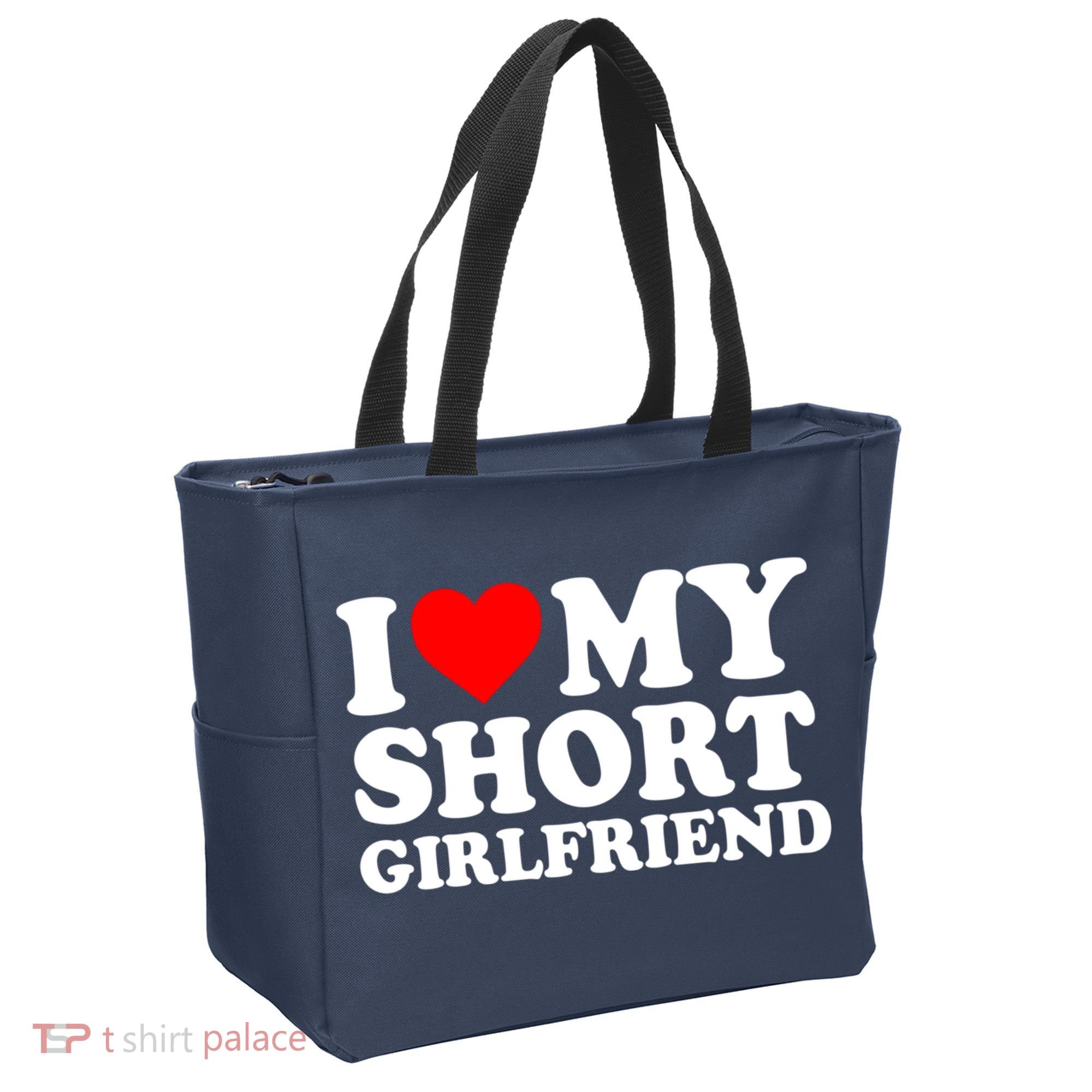 I Love My Short GF | I Love My Short Girlfriend GF Tote Bag