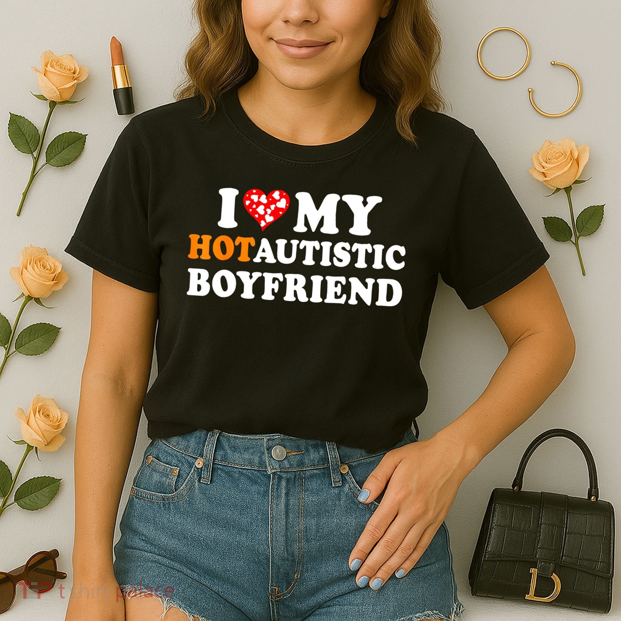 I Love My Hot Autistic Boyfriend Comfort Colors Boxy T-Shirt