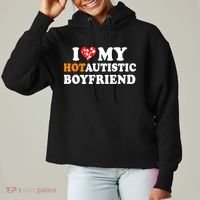 I Love My Hot Autistic Boyfriend Ladies Heavyweight Boxy Pullover Hoodie thumb 0