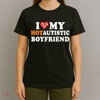 I Love My Hot Autistic Boyfriend T-Shirt thumb 4